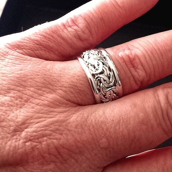 ❗️SOLD❗️14k White Gold Unisex Ring - Picture 8 of 13